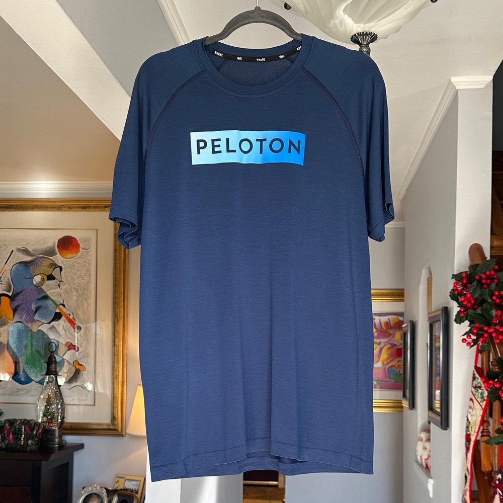 Rhone x Peloton Collab Men's Navy Blue Tee Sz L
